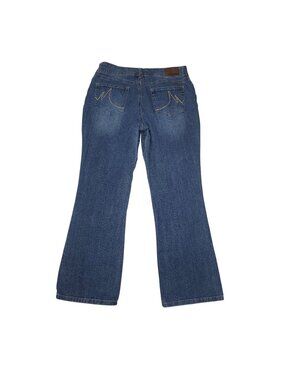 Maurices Womens Curvy Bootcut Blue Jeans Size 11/12 Regular Stretch Denim